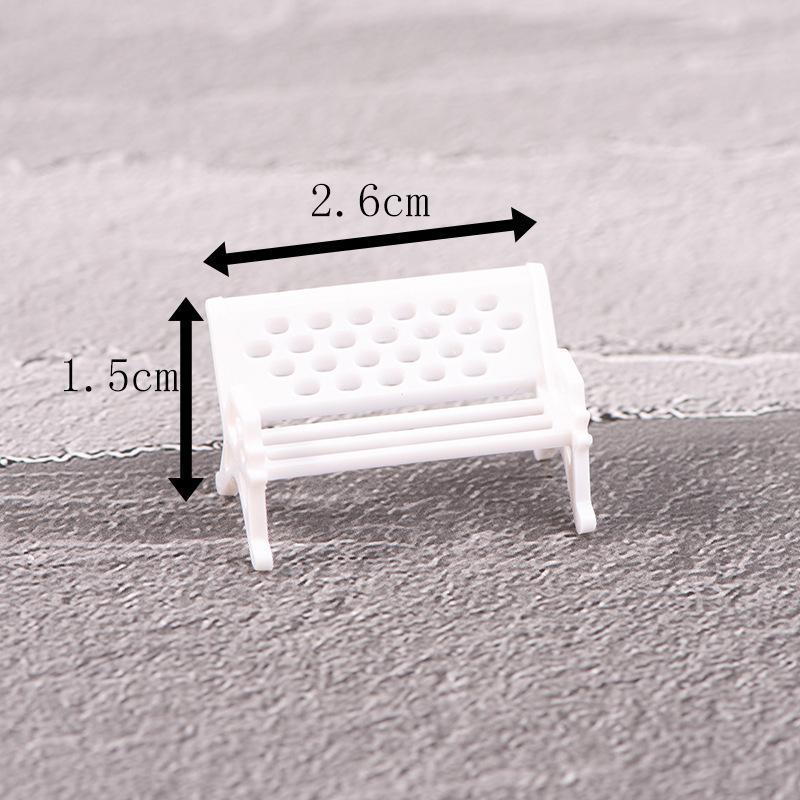 Miniature Panche Sedie Figure Artigianato in PVC Decorazioni Mini Giardino Paesaggi Micro Accessori Casa delle Bambole Fai da Te