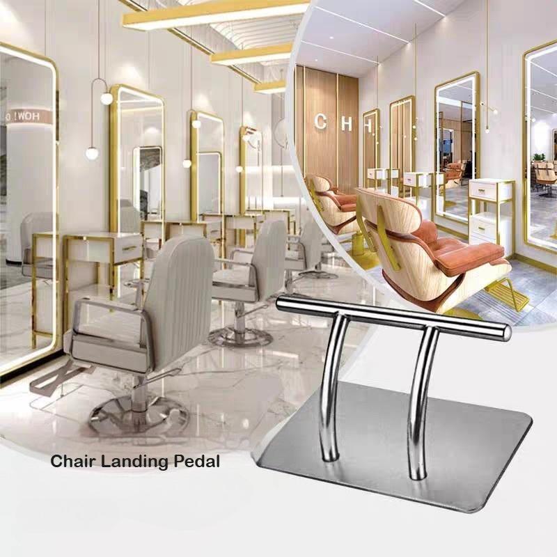 Friseurstuhl Landepedal Friseursalon Spezielle Stuhl-Accessoires Silberne Landefußstütze Anwendbar für Wahl 8504/8591 Salon