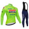 2026 Soudal Quick Step Team Set Maglia Autunnale Ciclismo Uomo Abbigliamento Bici Manica Lunga Uniforme Bicicletta MTB Maillot Ropa Ciclismo