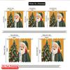 2pcs 2D Flat Printing Merry Christmas Popular Drapes Santa Claus Christmas Tree Decorations Polyester Without Electricity