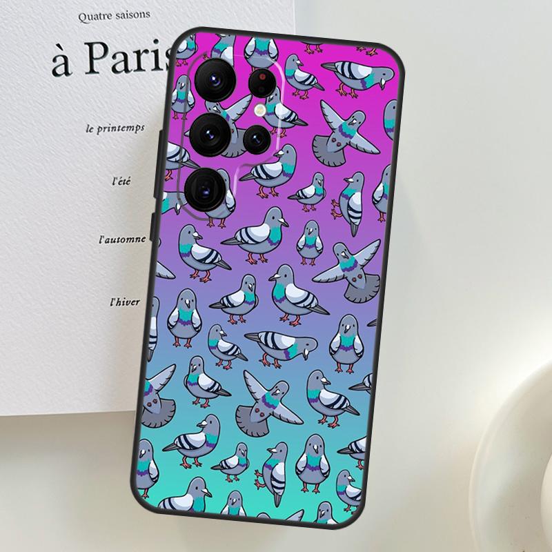 The Pigeons Phone Case For Samsung Galaxy S24 S25 Ultra S9 S10 S20 S21 S22 S23 Plus S24 FE Cover Shell