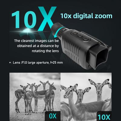 2.5K Night Vision Goggles Digital Night Vision Monoculars IP54 Waterproof 10X Digital Zoom Viewing