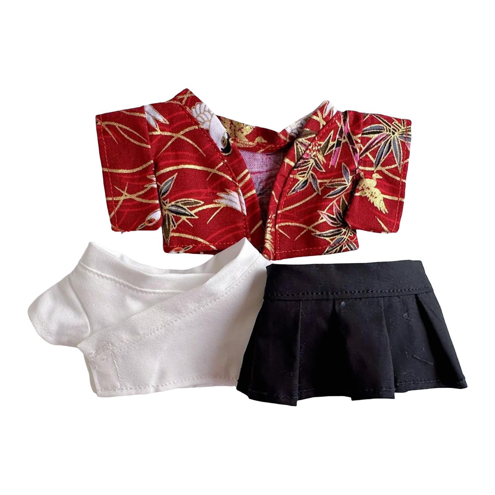 

Милая плюшевая кукла игрушка подарок мультфильм детская тряпичная кукла сменная одежда, плюшевые игрушки аксессуары One Size