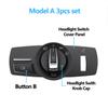 LHD RHD Headlight Lamp Rotary Button Foglight Switch Cover Panel Trim For BMW 5 5GT 6 7 X3 X4 Series F10 F11 F07 F06 F01 F25 F26