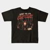 Boys Girls Soft Cotton Graphic Tees Support Your Local Cat Cult Breathable Daily School Wear Kids T-Shirts