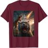 Cat Selfie with T-Rex Dinosaur Funny Cat T Rex Shirt Meme T-Shirt
