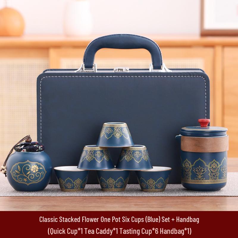 Portable Outdoor Gongfu Tea Set: Quick-Brew Travel Cup with Logo Print - Ideal for Camping and Business Souvenirs