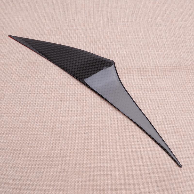 2pcs Car Carbon Fiber Headlight Eyelid Eyebrow Decorative Cover Trim Frame Fit For Mazda3 Axela 2014 2015 2016 Accessories