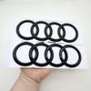 Q4 202mm 4 Rings ABS Black Chrome Car Trunk Badge Decal Logo Sticker For A4 A3 A4 A6 A8 Q2 Q3 Q5 Q8 S4 S6 R8 RS4 RS6 Accessories
