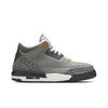 Air 3 Retro Grade School 'Cool Grey' 2021 (Unisex) Silber / Hellgrau / Orangeschale / Sportrot Kinder Basketballschuhe 398614 012