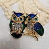 Women's Lucky Cubic Owl Brooch