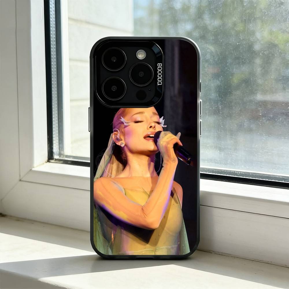 Ariana G-Grande Singer Phone Case For iPhone 17,16,15,14,13,12,11 Plus,Pro Max,XS,Colorful Silver Phone Case Funda Cover
