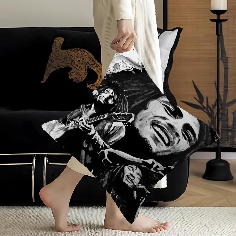 Keep Calm And Smoke Weed Bob Marley Cushion Cover Car Throw Pillow Case For Sofa Car Christmas Gift 40x40cm 45x45cm