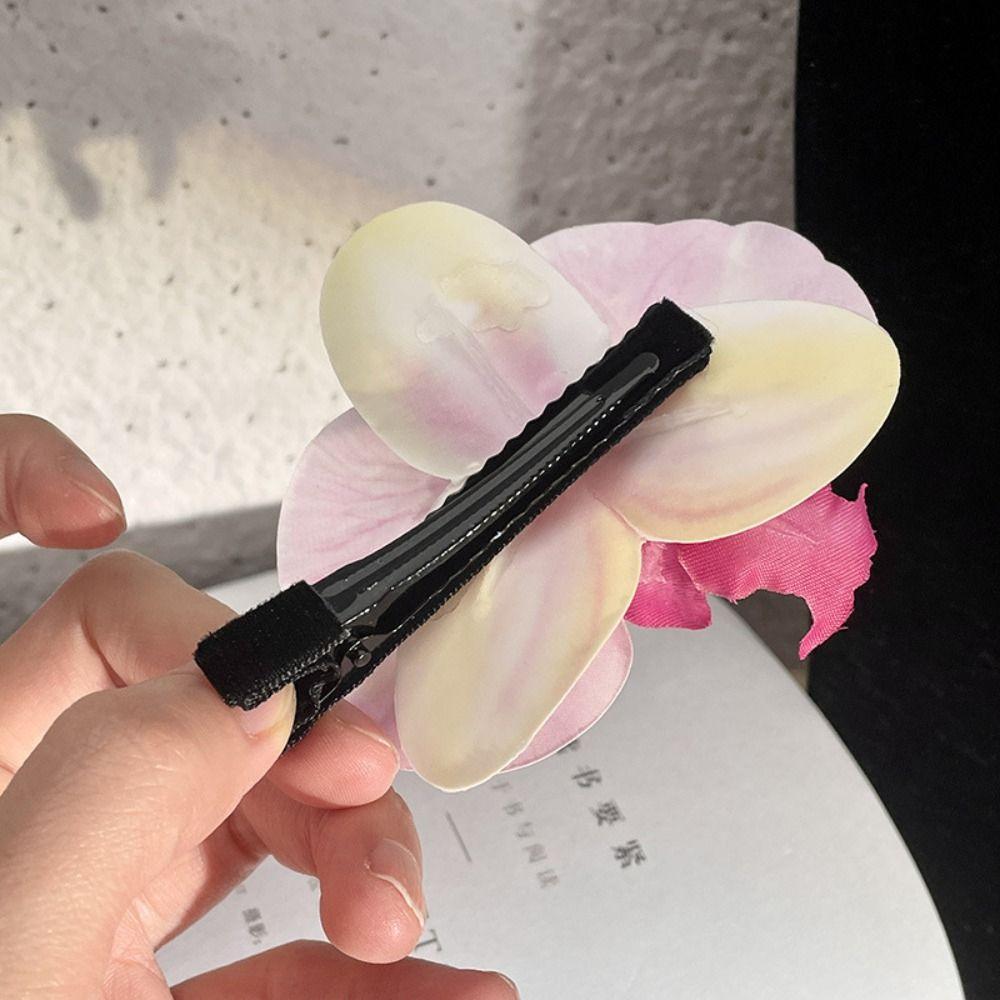 Hair Accessories Sweet Hairpin Pink Orchid Bohemia Barrette Fashion Flower Hair Clip  Daily