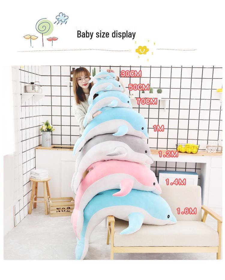 Adorable Dolphin Plush Pillow & Ocean Animal Doll Gift