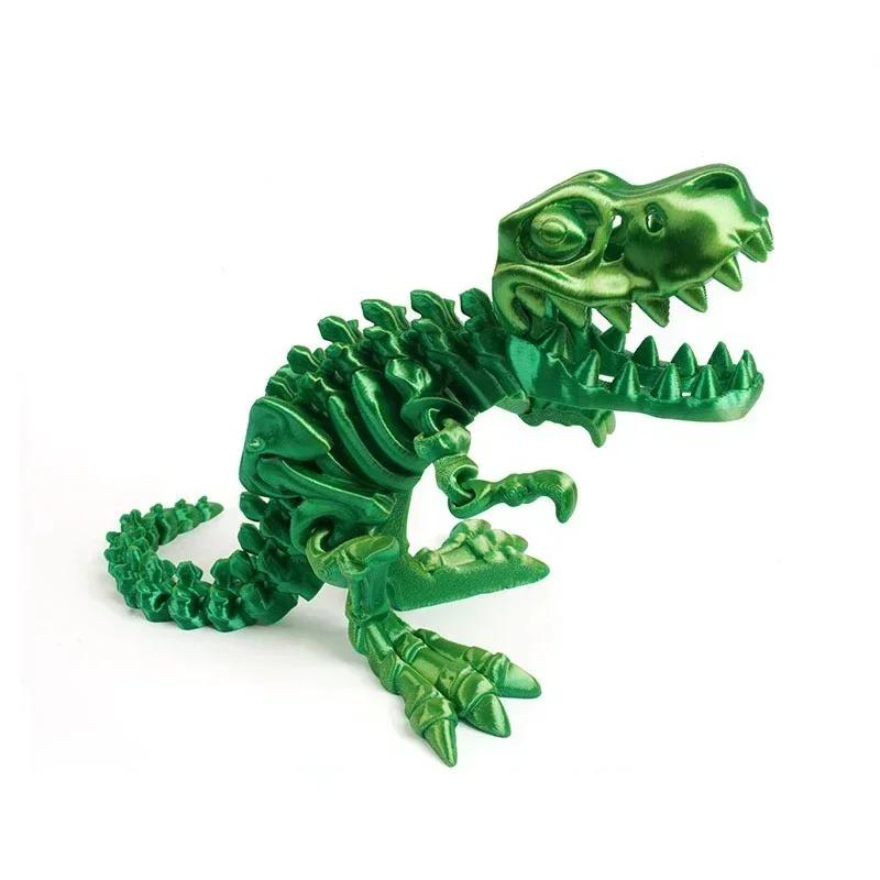 3D Printing Full-Joint Movable Tyrannosaurus Rex Figurine High Degree Freedom Playability Miniature Dinosaur Skeleton Decoration