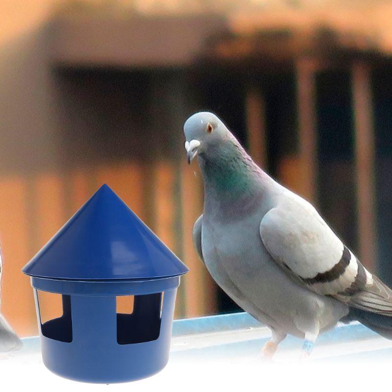 Mangiatoie per Piccioni Senza Sprechi Durevole Dispenser Automatico per Pollame Casa con Coperchio Contenitore per Pollame Sabbia