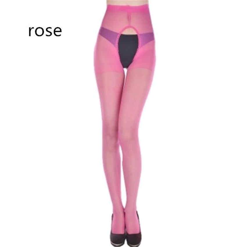 Women Sexy Tights Women Sexy Sheer Pantyhose Open Crotch Sheer Thin Thigh-high Stockings
