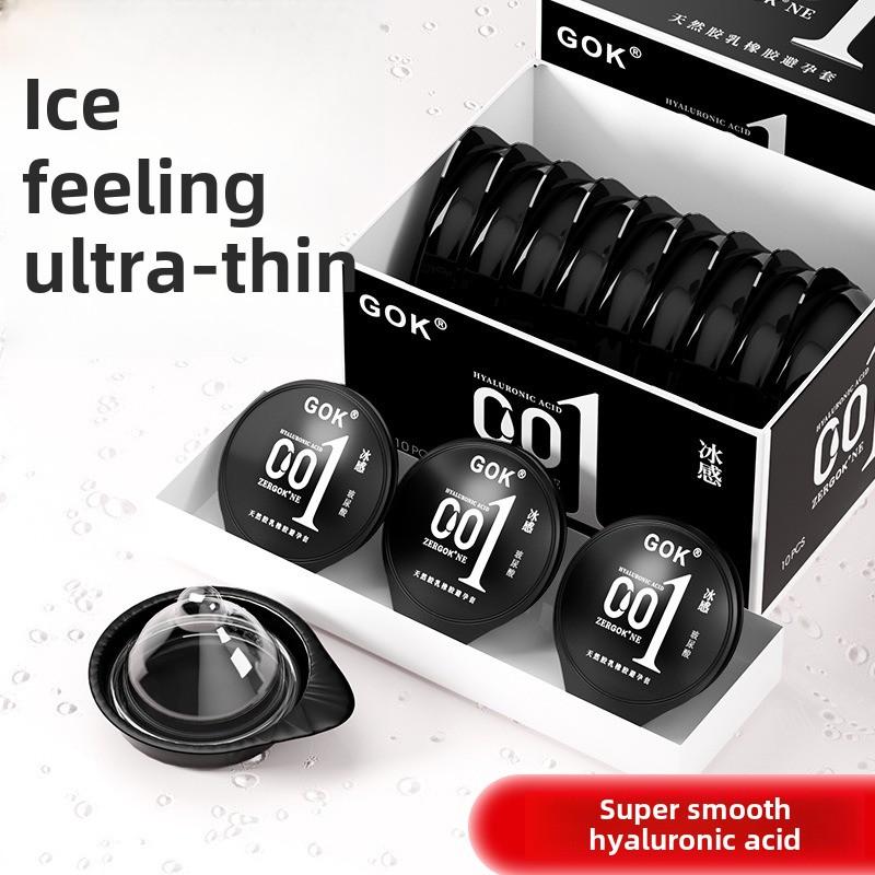 001 Hyaluronic Acid Condom Ice Fire Super Moisture Fast Condom Adult Erotic Counting Sex Products