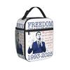 Charlie Kirk Freedom Insulated Lunch Bag Portable Reusable Thermal Bag Tote Lunch Box Work Picnic Food Handbags