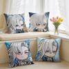 Neuvillette Cute Genshin Impact Cushion Cover Square Short Plush Pillow Case Living Room Sofa Home Decor Funda X
