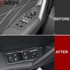 Car Door Armrest Window Lift Switch Button Panel Cover Trim For Volkswagen VW Tiguan 2017- Carbon Fiber Interior Accessories