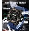 Men's Digital Military Watch 3 Time Zones Countdown Stopwatch Alarm 5ATM Waterproof Outdoor Sports Watch