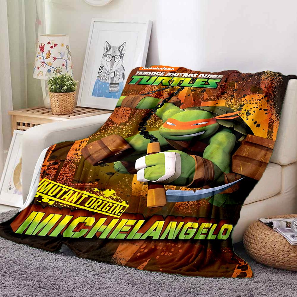 1Pc Teenage Mutant Ninja Turtles Flannel Fleece Blanket Soft Warm Throw Blanket For Sofa Bed Couch Home Decor Travel Nap Blanket Xmas Gift Q1701