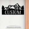 Unique Custom Metal Sign Mountain Address Rustic Western House Decor Door Number Home Entrance