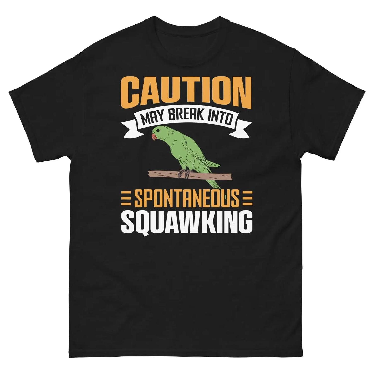 Caution May Break Into Spontaneous Squawking Electus Parrot Men s Classic Tee S