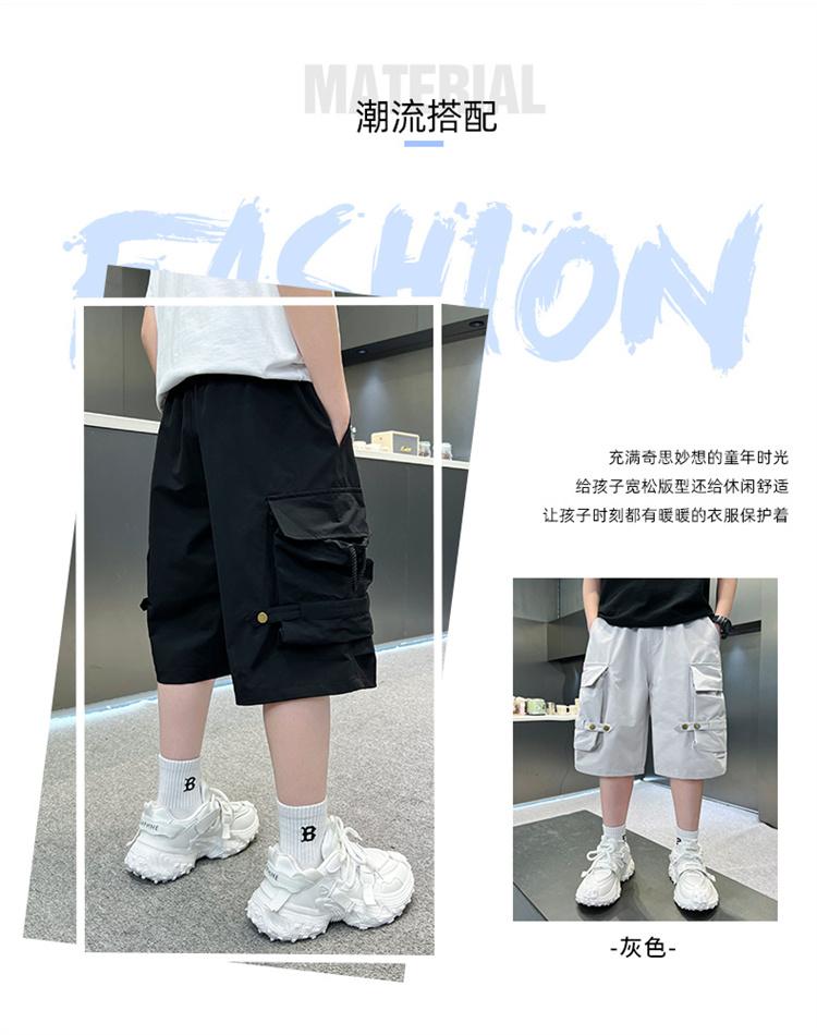 Boys' shorts, summer thin, 2026 new style, mid size children's stylish casual pants, children's summer workwear, five part pants trend