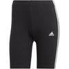 adidas Logo Print Striped Casual Shorts Women Bottoms Black GR3866