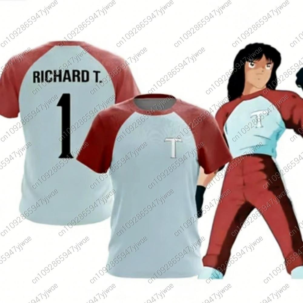 26 Anime Captain T-Tsubasa Soccer Kit Kids Adult Nankatsu Tsubasa Toho Hyuga Misaki Wakabayashi Retro Football Jersey  Uniform 5XL