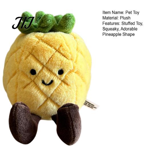 Interactive Toys for Puppy Training Stuffed Pineapple Dog Toy, Squeaky Plush Chew Cute Safe Fabric Dogs Teething Toy Puppies, Small And Medium