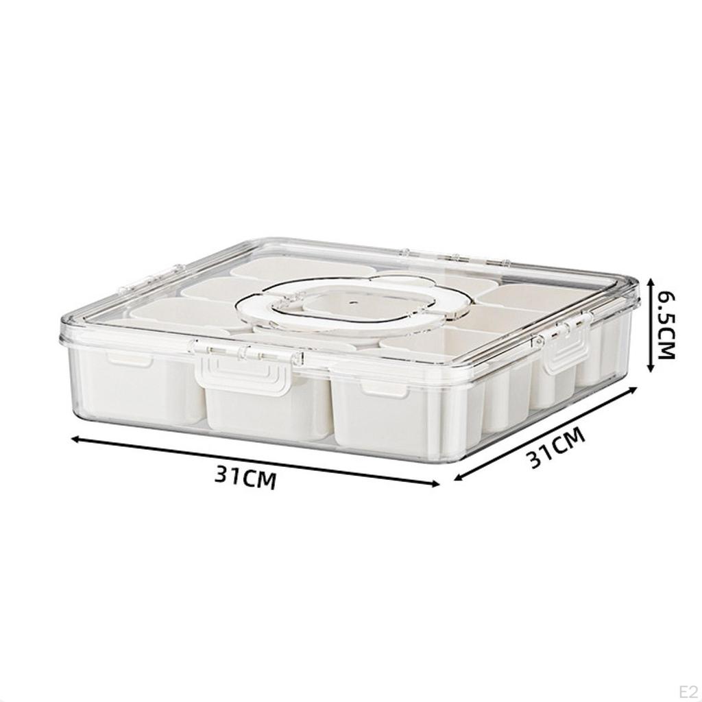 Snack Divider Container Food Container,Snack Platter,Portable Box Divided Serving Tray with