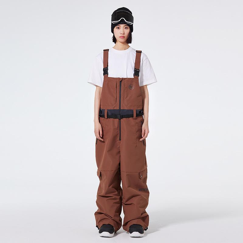 Men's Women's Snow Bibs Ski Pants Adjustable Snowboard Bib Outdoor Waterproof  Windproof Insulated Ripstop Snowboarding Overalls Winter