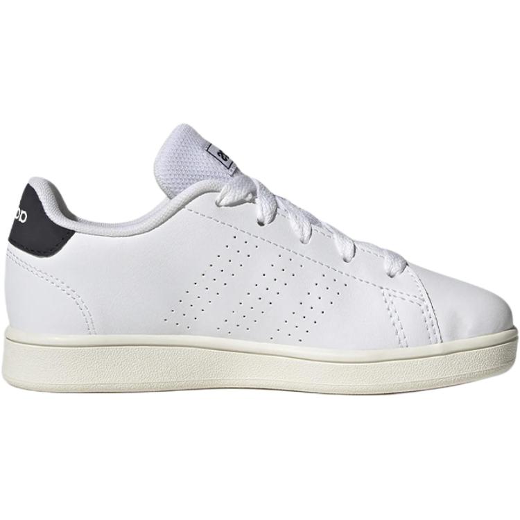 adidas Neo ADVANTAGE Abrasion Resistant Low Top Skateboard Shoes White Black Kids' GW6487