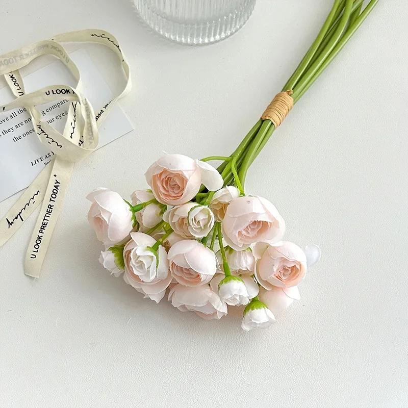 

38CM Lotus Bud Artificial Flower Bouquet Bridal Bouquet Home Decor Wedding Decorative Flower Arrangement Photo Prop