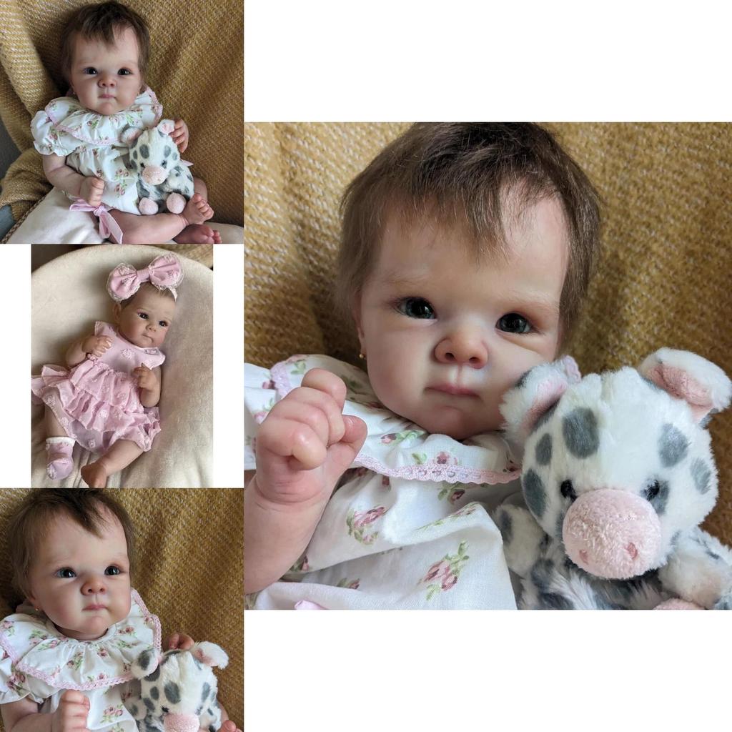 Boneca Bebê Reborn de Silicone 18 polegadas Brinquedo Realista para Crianças Para Colecionadores e Presentes