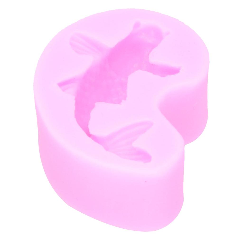 Goldfish Shape Mold DIY Liquid Silicone Fondant Mold Cake Chocolate Decoration MoldPink