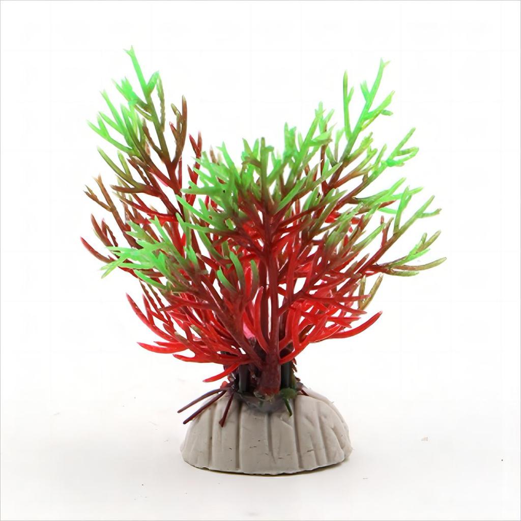 1 Pc Artificial Aquarium Plastic Aquatic Plant Decoration Fish Tank Simulated Flower And Grass Landscape Decoration 2 Colours