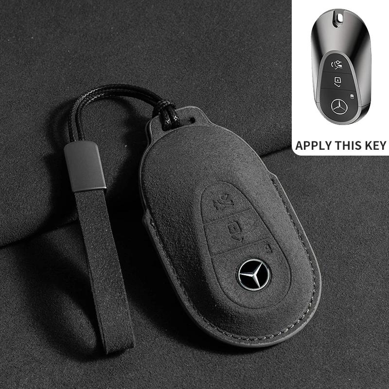 3D FUR Car Key Case Protection For Mercedes Benz E C G M R S Class W204 W212 W176 GLC CLA GLA AMG 2024 Car Key Case Cover Shell DC6