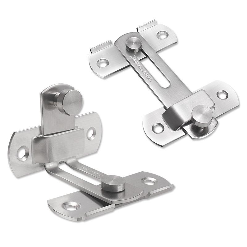 90° Anti-Theft Bathroom Sliding Door Latch Clasp with Old-Fashioned Hinge Bolt