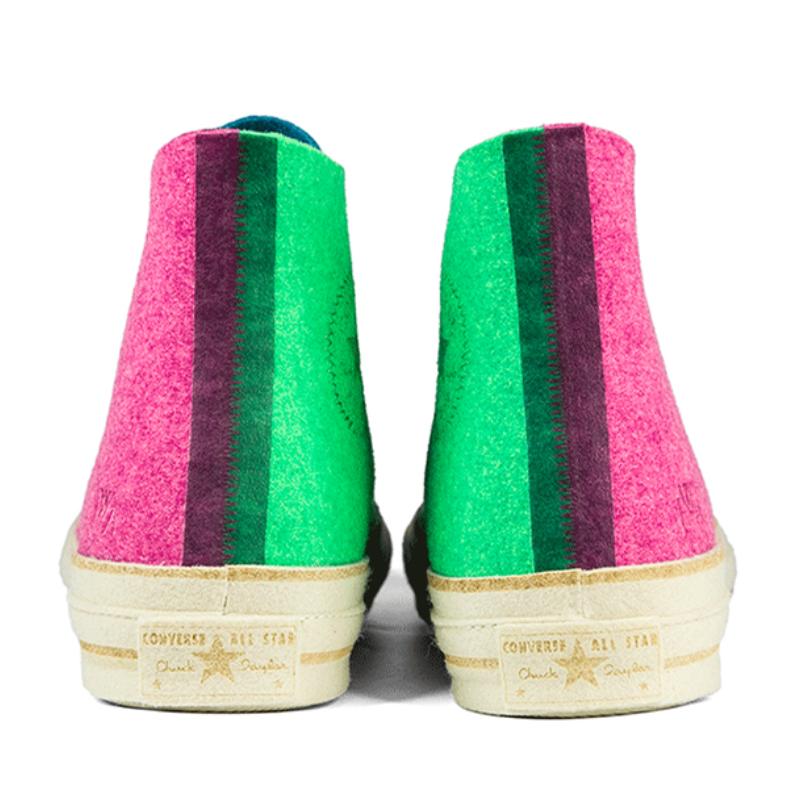 J.W.Anderson X Converse 1970s Hi "Fuchsia Purple Island Green" Casual Non-Slip Abrasion Shoes Unisex Pink