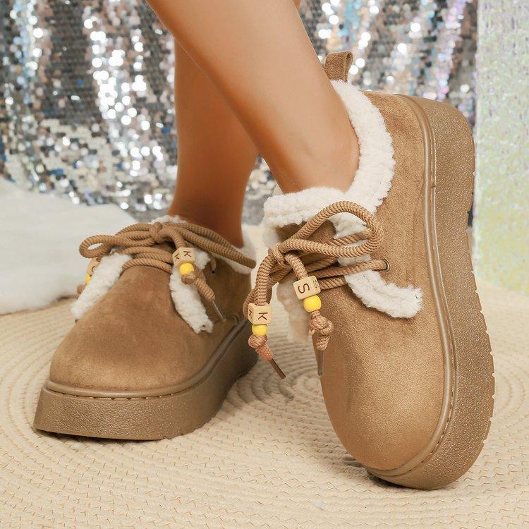 Moteriški žieminiai kailiniai vieni pastorinti paminkštinti šilti šalti lengvi žygiai amortizacija alpinizmas neperšlampami neslidūs sportiniai sniego batai medvilniniai batai