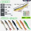 Maruhado Big Bait Bass Fishing Lures 5-Piece Set with Case, Natural & Appeal, 13.7cm, 27g