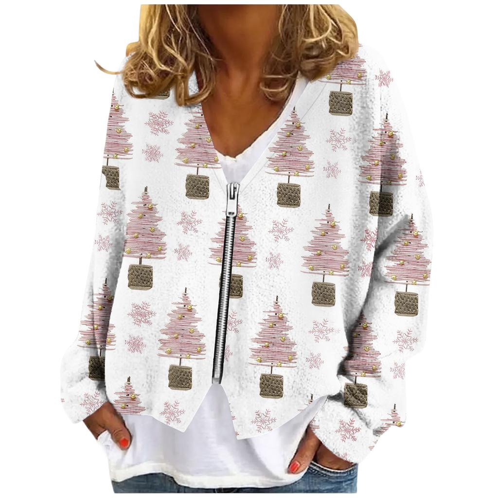 Womens Zip Up Sweaters Sweatshirts Long Sleeve Oversized Jackets Soft Casual Loose Tunic Tops