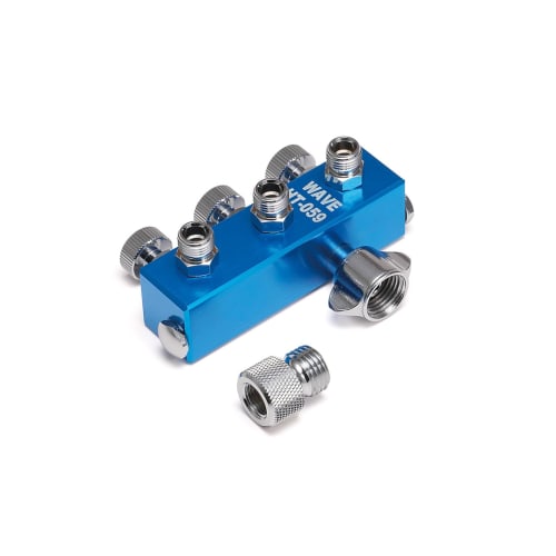 Wave Hobby Tool Series HG Triple Hose Joint (Aluminum Body) for Plastic Models, HT-059