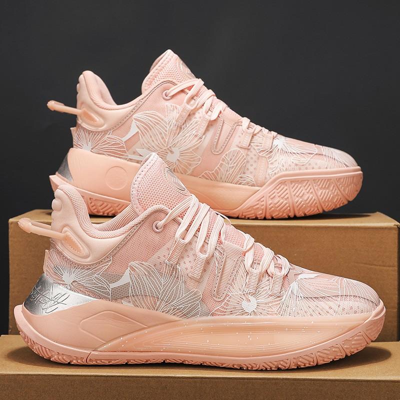 Mens Low-Cut Basketball Shoes Practice Performance Lightweight Breathable PU Mesh Sneakers