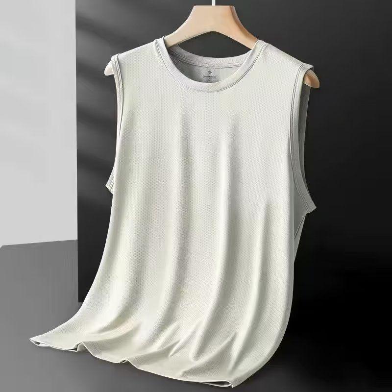 Men's Quick-Dry Mesh Sleeveless Fitness Vest – Breathable, Loose & Trendy Summer Outerwear